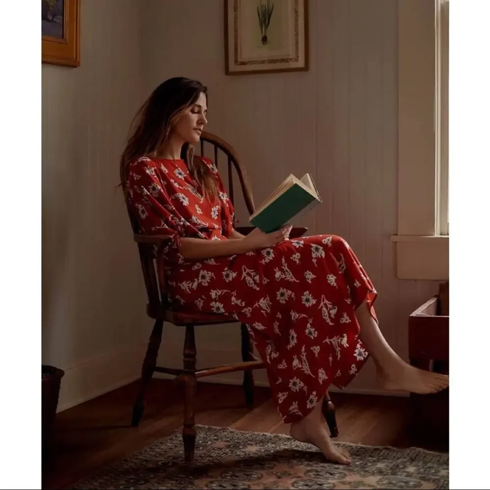 Christy Dawn Mia dress in Crimson Vine Cottagecore orange floral XS sustainable - Picture 1 of 14